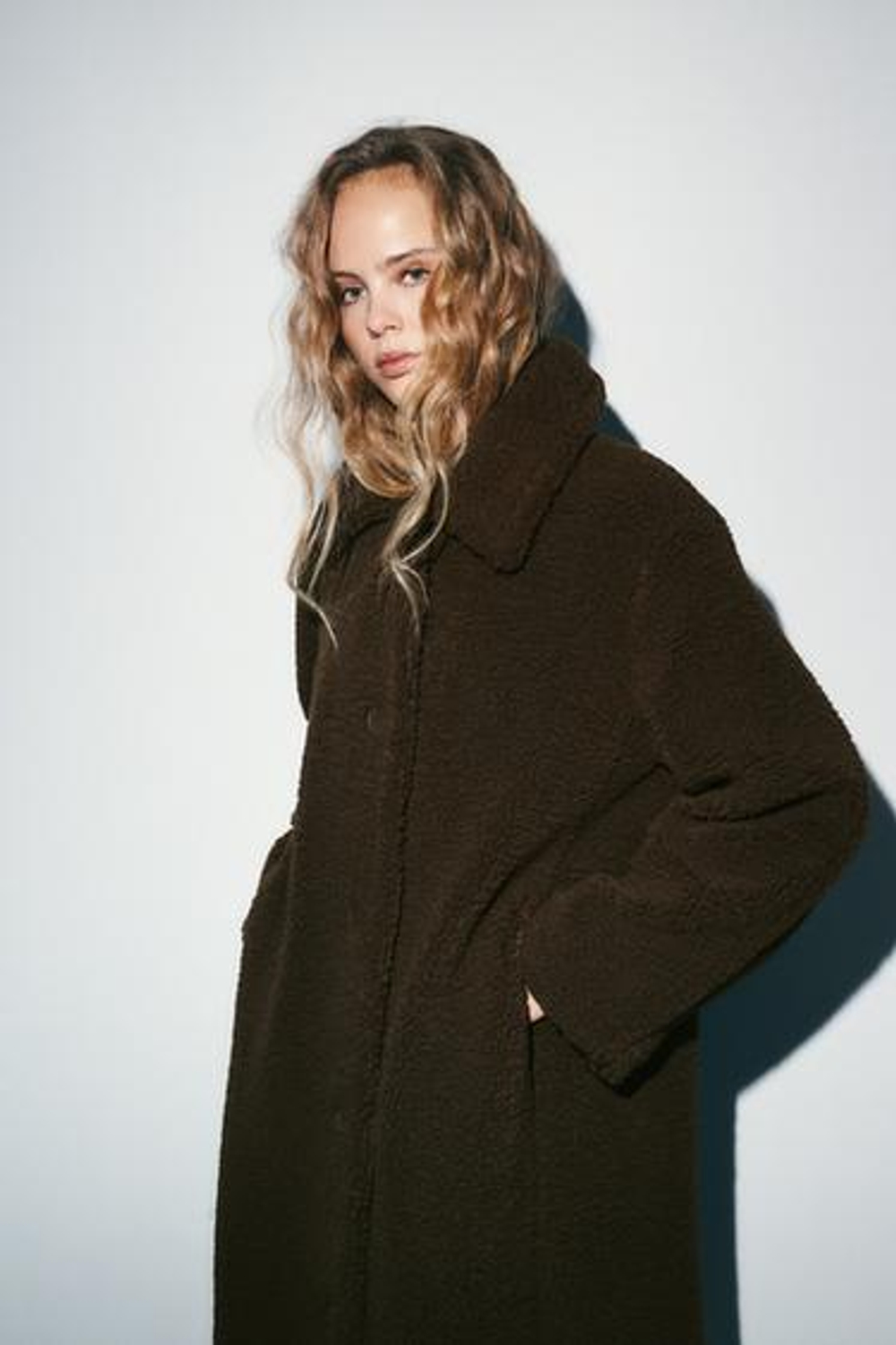 СИНТЕТИЧЕСКИЙ ШЕРСТЯНОЙ ПАЛЬТО - ZARA