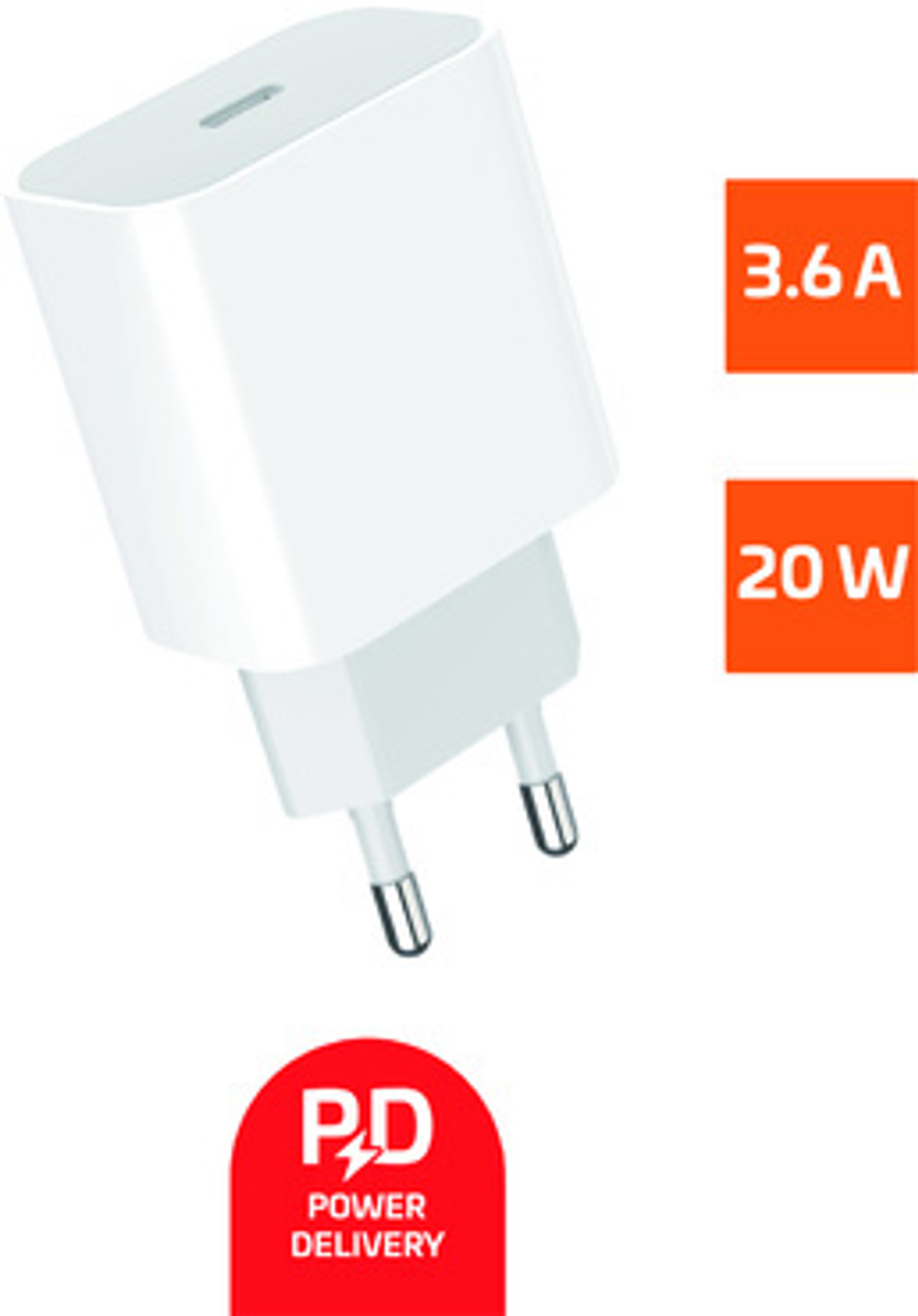 Сетевое зарядное устройство GoPower GPPD06 Type-C 20W PD3.0