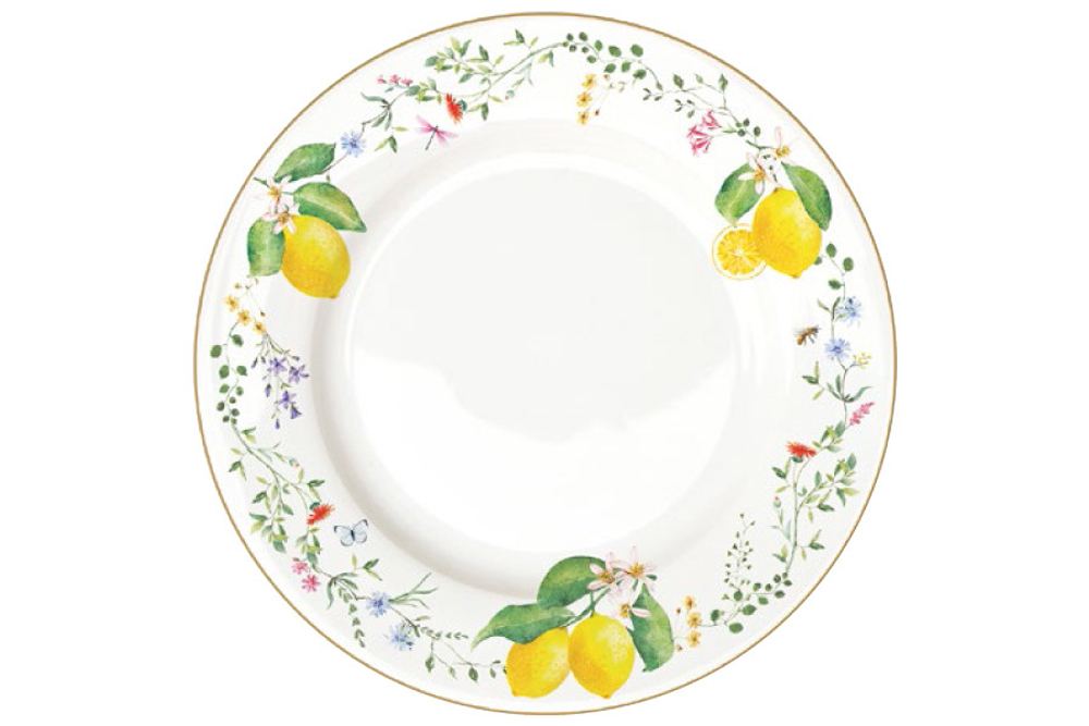 Тарелка обеденная 26.5см Easy Life Цветы и лимоны