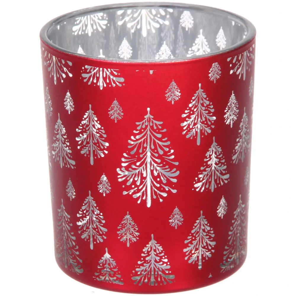 Подсвечник «Сказочная метель» 8,5*10 см, Красный