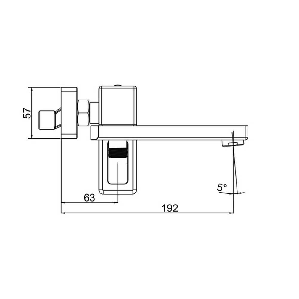 Смеситель для ванны G3217-8 GAPPO БЕЛЫЙ-ХРОМ