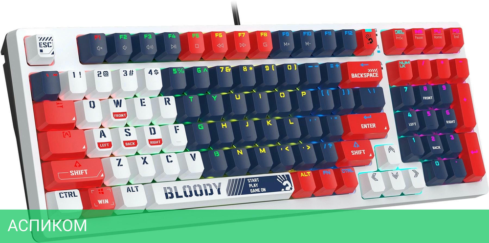 Клавиатура A4Tech Bloody S98 Plus Sports Navy BLMS Red