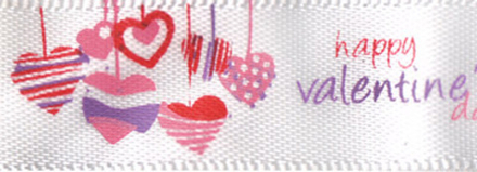 Лента атласная 12 мм с рисунком, цв.H12/001