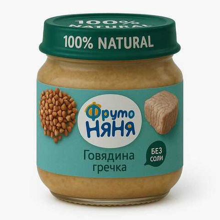 Пюре Фруто Няня говядина гречка 100 гр
