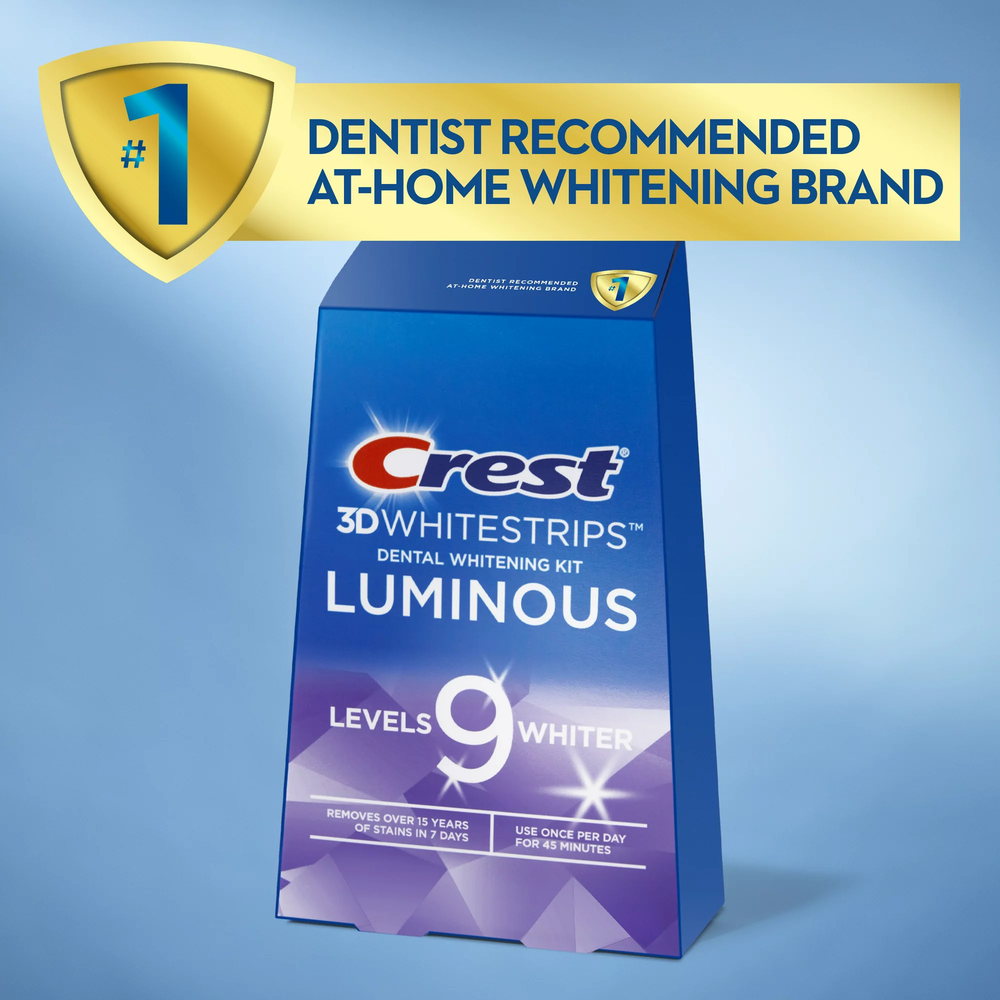 Курс 10 дней | Crest 3D Whitestrips Luminous – Отбеливающие полоски для зубов (Уценка)