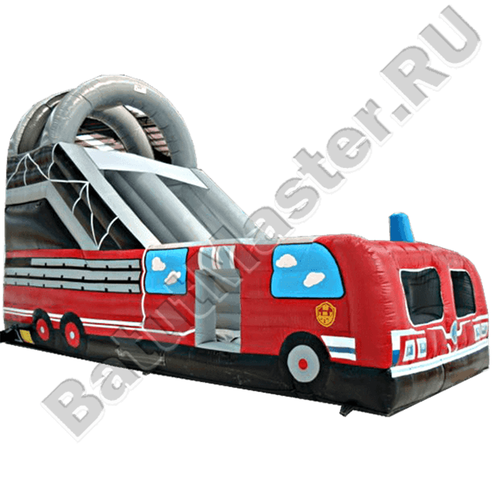 Детская надувная горка "Пожарная машина"