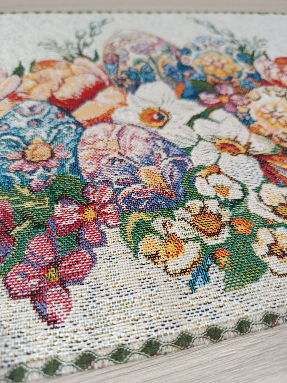 Декоративная гобеленовая салфетка Пасхальный букет 30х39 см