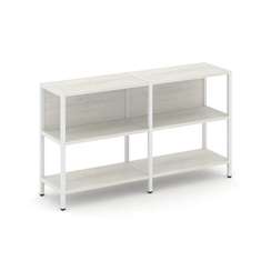 Shelf System Двухсекционный стеллаж двухярусный SN.STM-221 Дуб Наварра/Металл Белый 1590*400*879