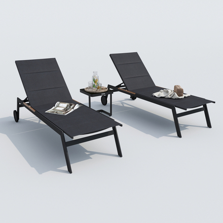 Шезлонг Ideal Patio ВИРТУ карбон