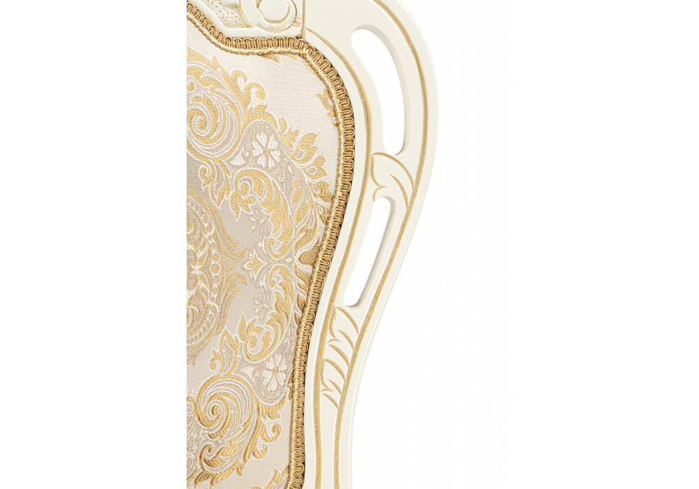 Стул деревянный Woodville Bronte молочный, патина