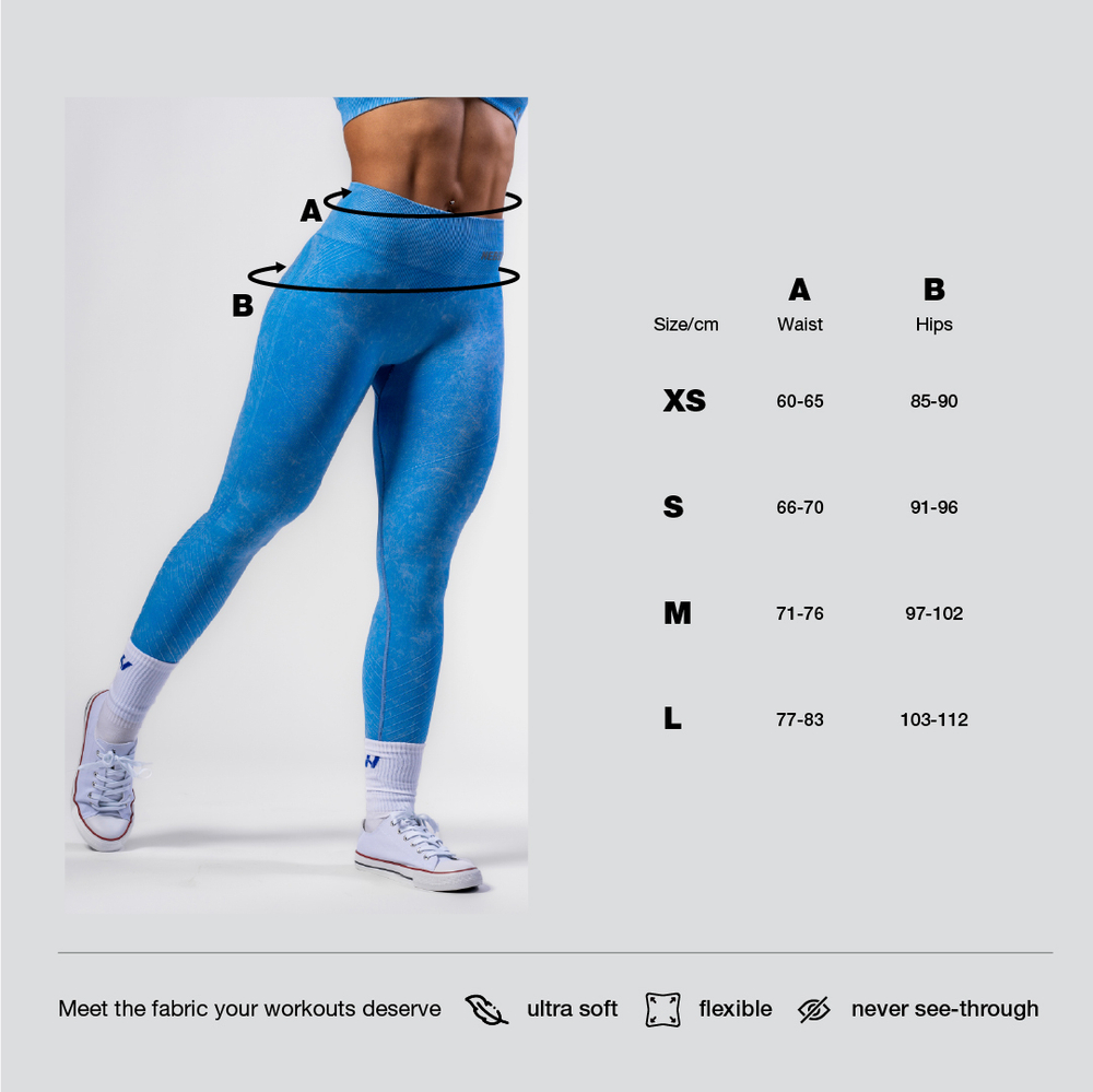 Леггинсы High Waisted Push-Up Leggings TOTALLY SEAMLESS 303 Голубые