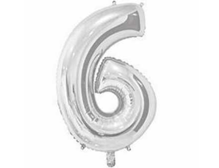 К ЦИФРА 6  26" Серебро 60 см.