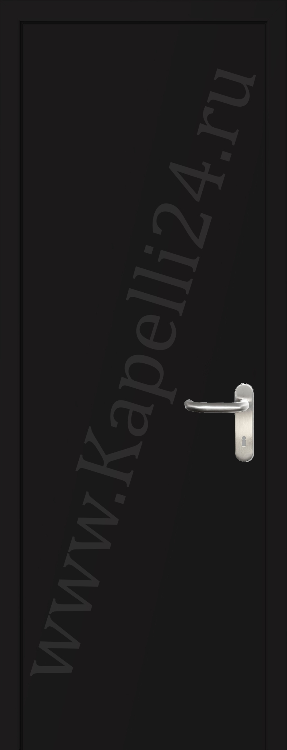 Дверь влагостойкая пластиковая KAPELLI multicolor ДГ RAL 8022 Черно-коричневый + коробка