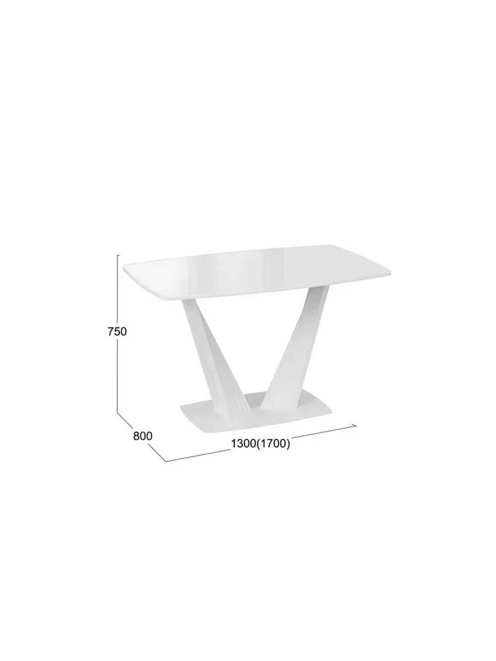 Стол кухонный обеденный раздвижной 130х80х75 см