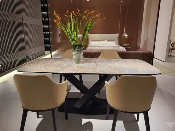 Стол Stratos, 200х90 см, серый керамогранит