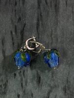 Серьги Колокольчики, стекло