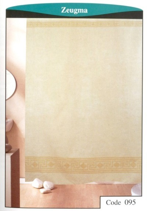 Штора для ванной 100% полиэстер эконом 170*200 (бежевый фон) без колец