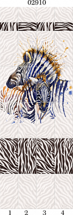 Панель ПВХ фотопечать 3D Panda Зебра 2700х250 мм