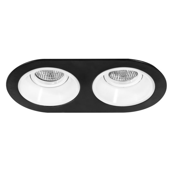 Комплект из светильников и рамки Lightstar Domino Round (214657+214606+214606) D6570606