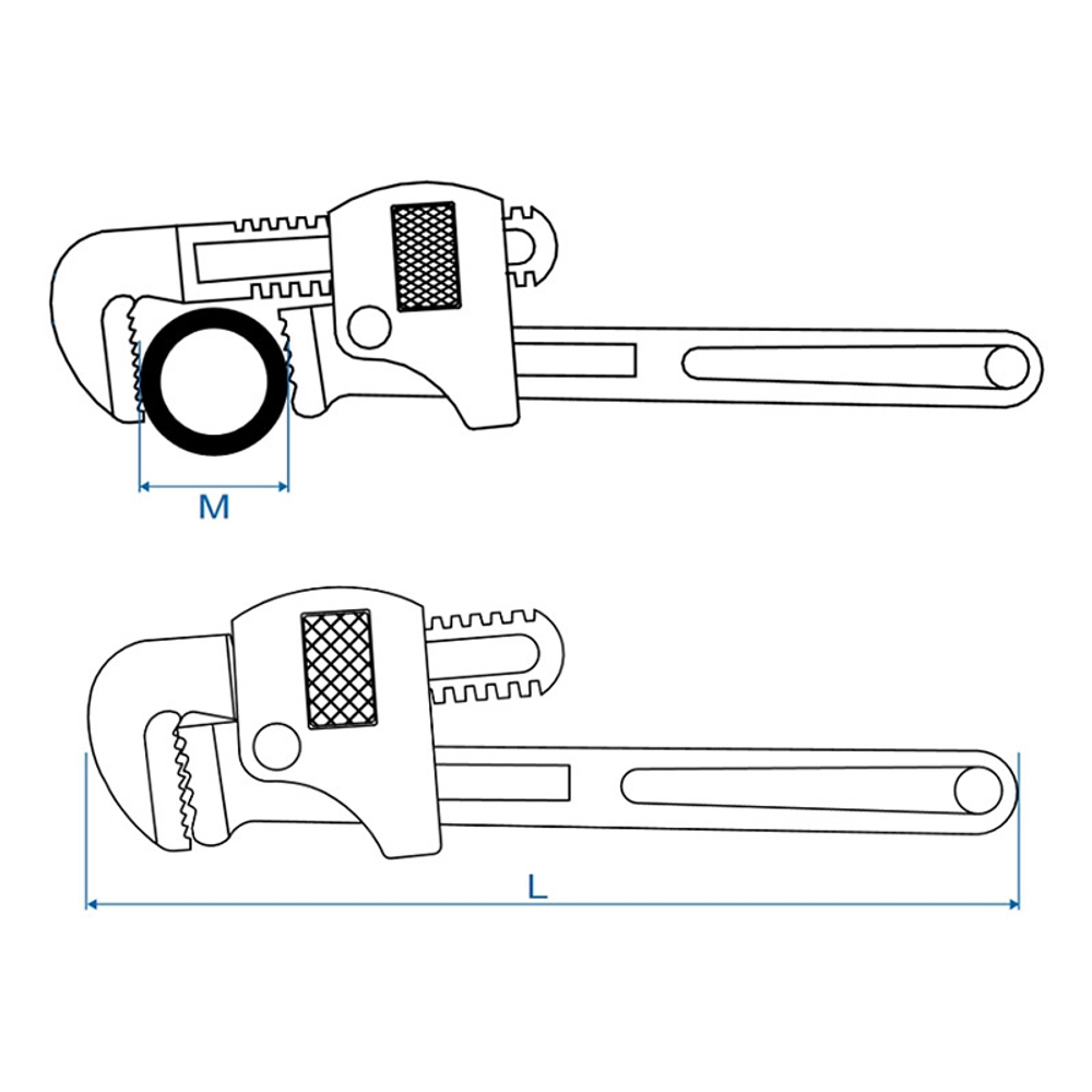 KING TONY (6531-10) Ключ трубный Стиллсона 34 мм