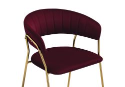 Стул на металлокаркасе Kamelia 1 wine red / gold