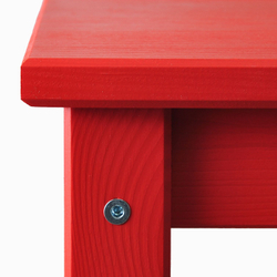 Табурет «Одвар» 33×33×45 см, деревянный, красный, массив сосны, IKEA