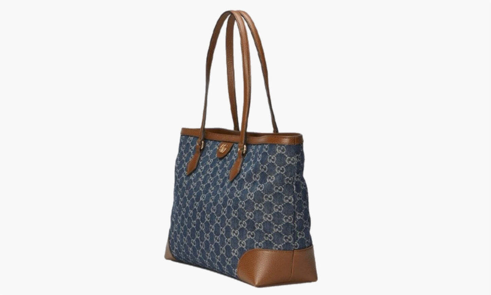 Сумка Gucci Ophidia Tote Canvas Bag "Blue/Brown"