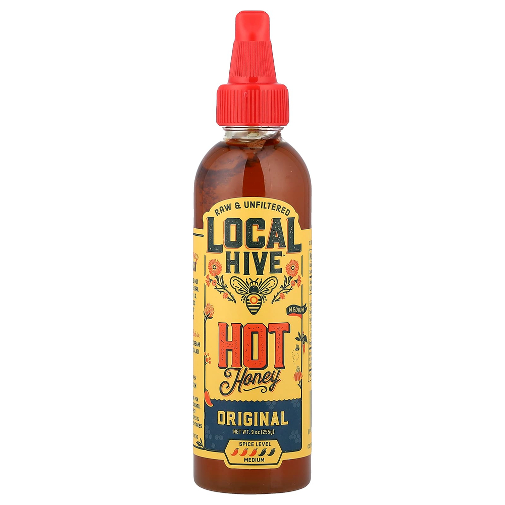 Local Hive, Hot Honey, оригинальный вкус, средний, 255 г (9 унций)