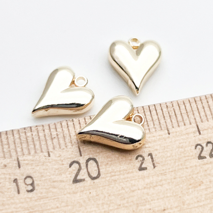 Подвеска Сердце, цвет золото, размер 12*10 мм, цена за 1 шт