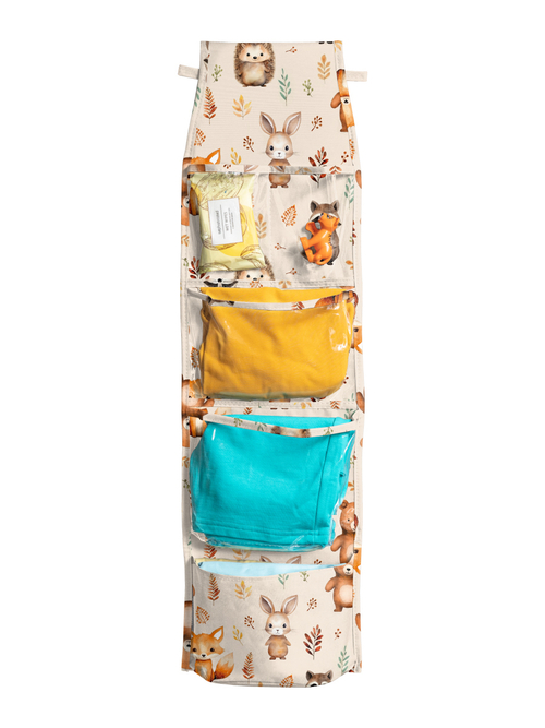 Кармашки для детского сада на липучке. Лес принт