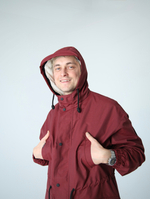 Парка с жилетом Город Горький хибины бордо красная