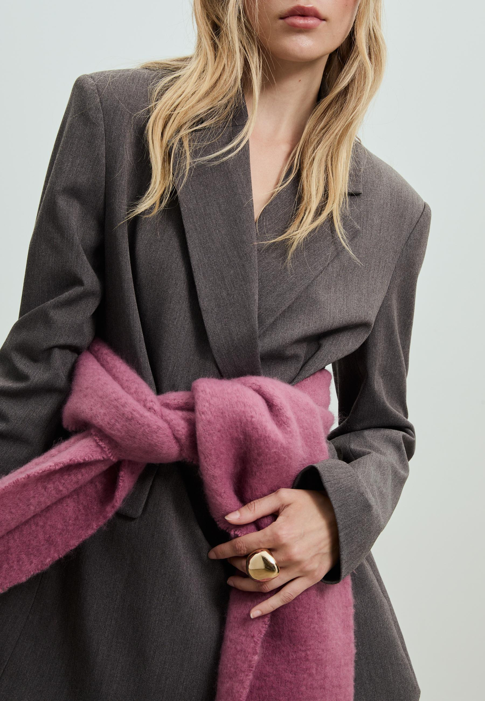 STRADIVARIUS Базовый шарф, лиловый