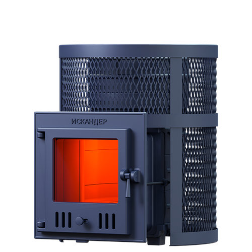 Чугунная печь для бани Искандер 14 (М) в сетке