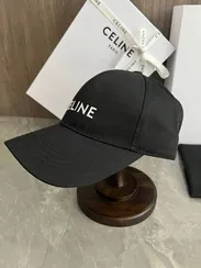 Бейсболка Celine из хлопка, черный