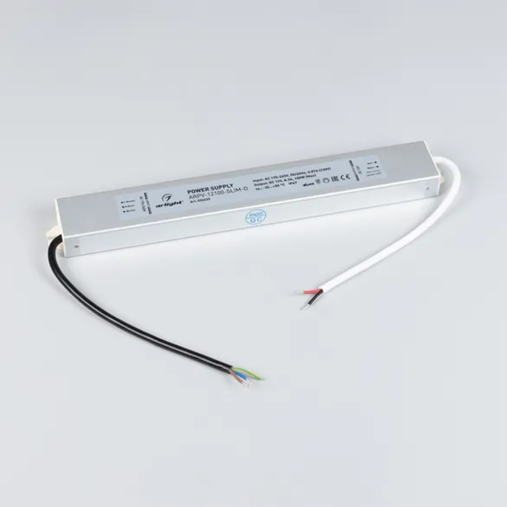 Блок питания ARPV-12100-SLIM-D (12V, 8.3A, 100W) (Arlight, IP67 Металл, 3 года) 026433