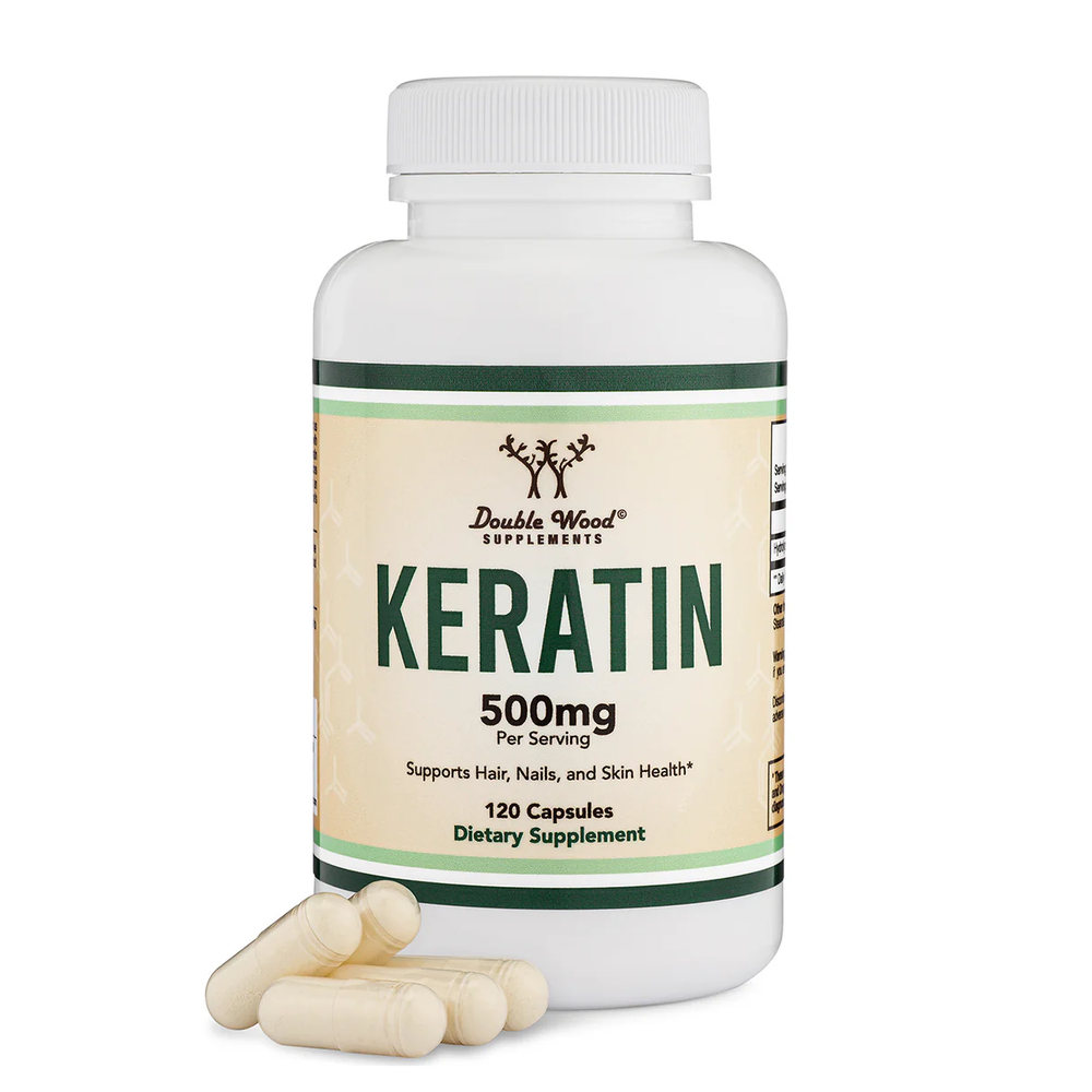 Double Wood Supplements - Keratin - 120 x 250 mg capsules