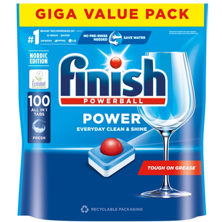 Таблетки для посудомоечной машины FINISH POWER "All in 1" 100 шт, из Финляндии
