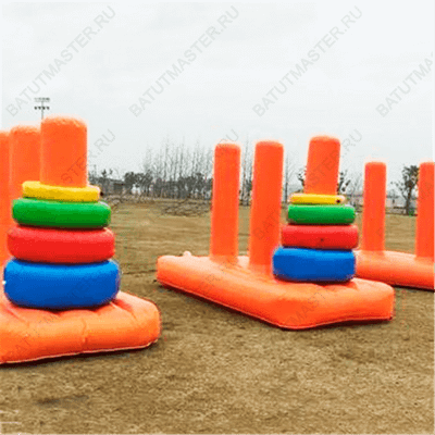 Надувная командная игра "Набрось кольцо", 4*2*2 м