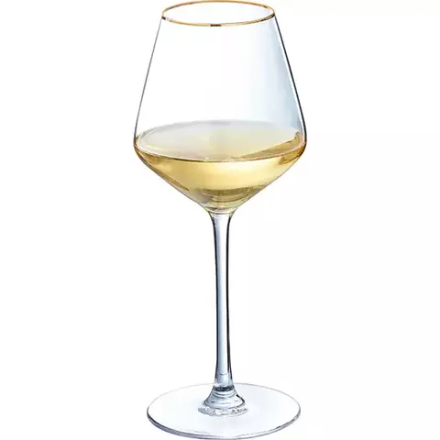 Бокал для вина «Ультим Борд Ор» хр.стекло 380мл ,H=21,9см прозр