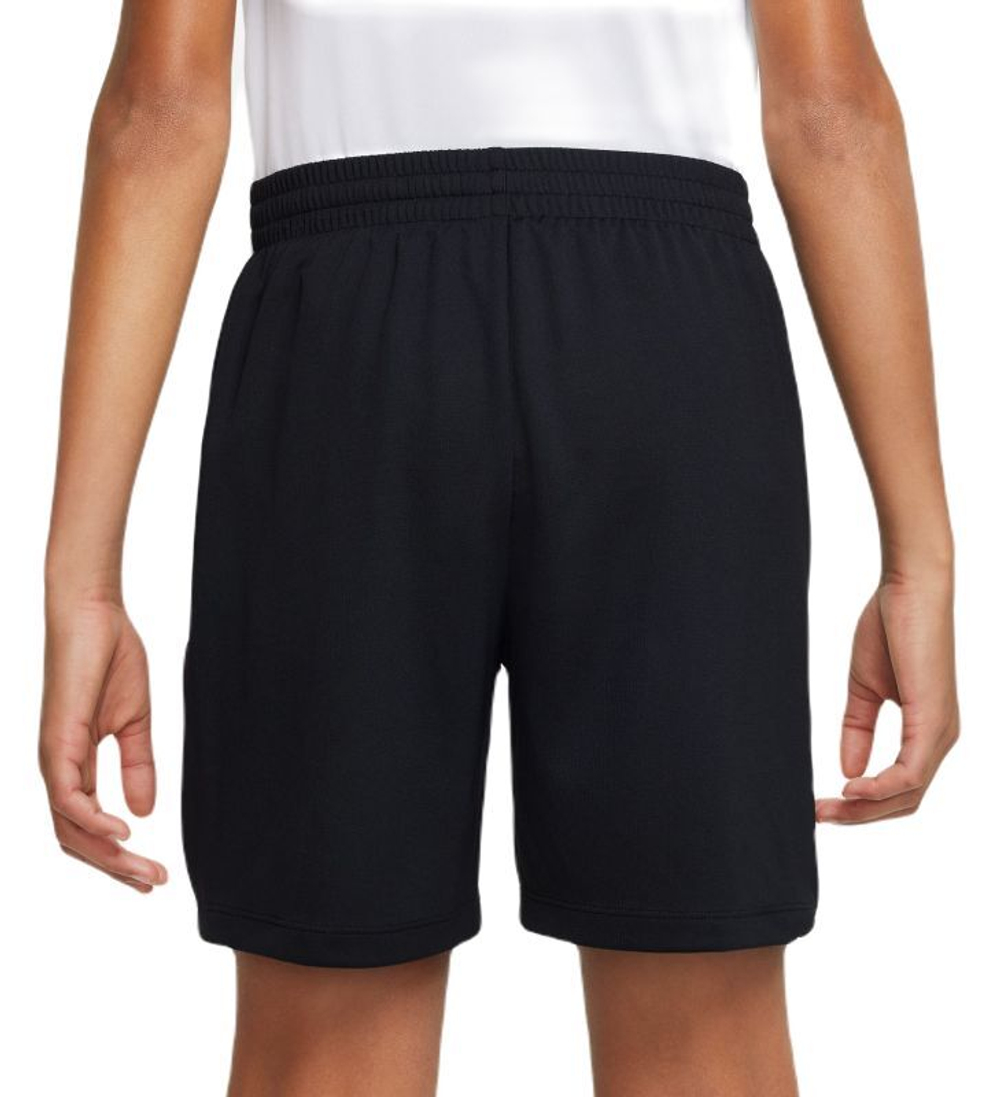 Детские теннисные шорты Nike Boys Dri-Fit Multi+ Graphic Training Shorts - black/white/white - Black