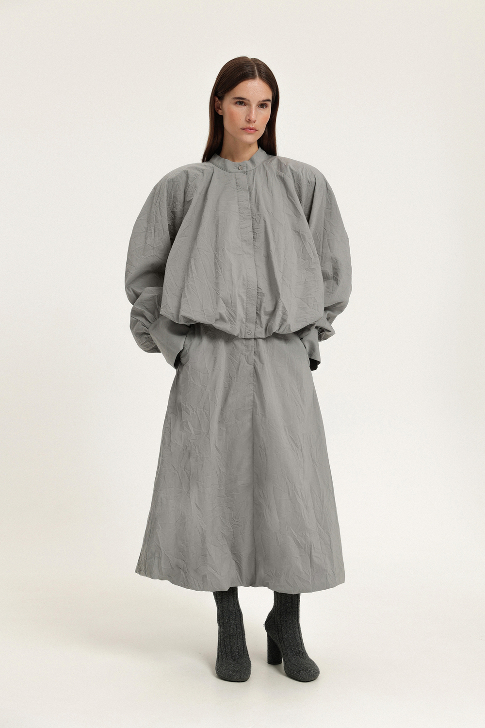 Рубашка из жатого хлопка