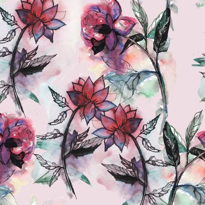 Розовые розы