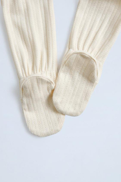 ZARA КОМПЛЕКТ ИЗ БОДИ И ЛЕГИНСОВ, ЭКРЮ