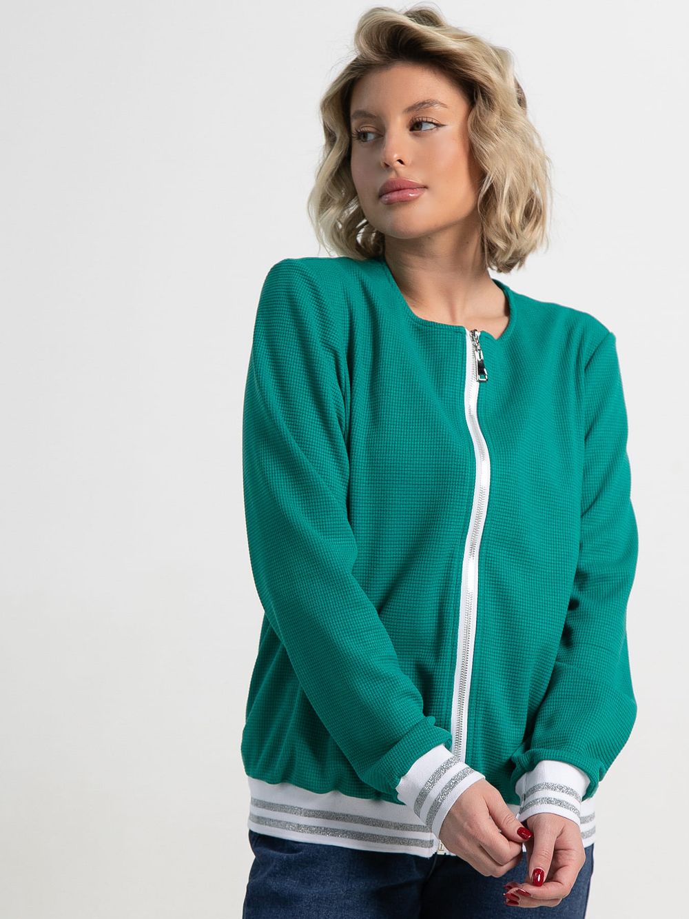 Бомбер Аланис (изумрудный) Б15407-7М LT Collection