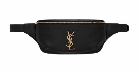 Поясная сумка Saint Laurent Cassandre Classic из кожи черный