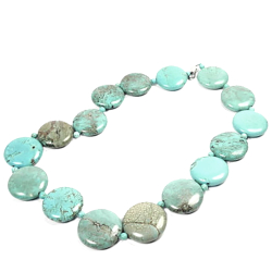 Бусы "Диски" бирюза асс.