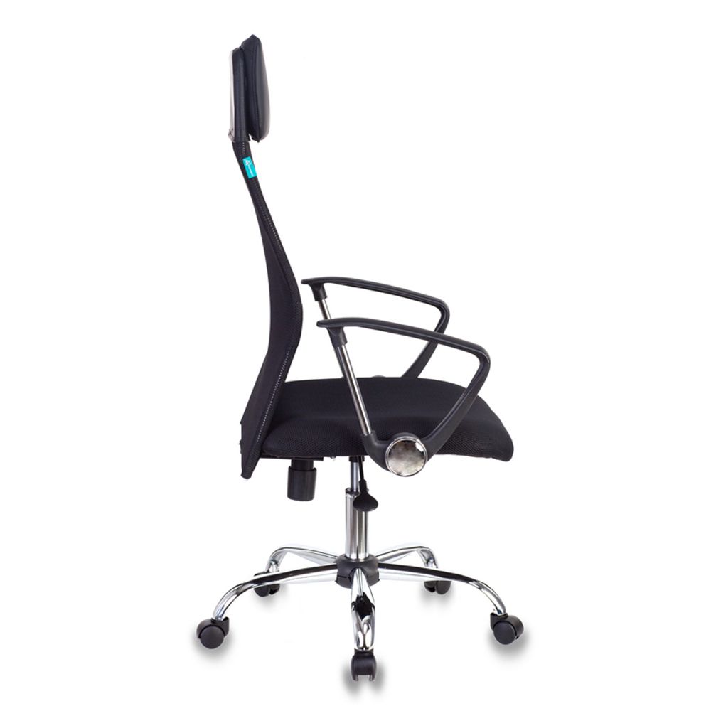 Кресло руководителя Бюрократ KB-6N/SL/B/TW-11 черный TW-01 TW-11 сетка крестовина хром