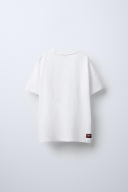 ZARA ФУТБОЛКА С НАДПИСЯМИ, БЕЛЫЙ