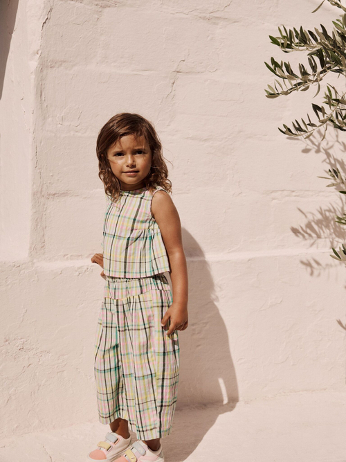 Топ и брюки в компекте для девочки Next E79-583, Молочный, Зеленый