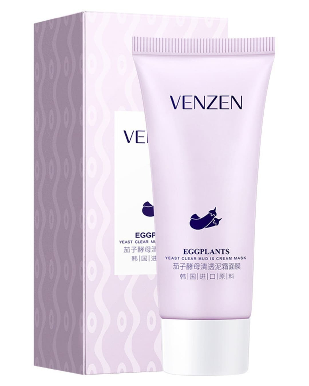 Глиняная крем-маска для лица с баклажаном, 60г